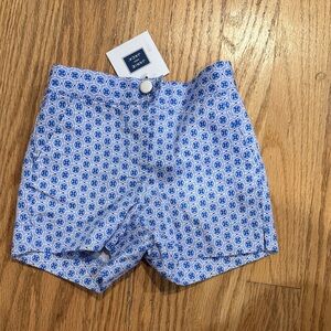 Janie and Jack Blue Geometric Shorts